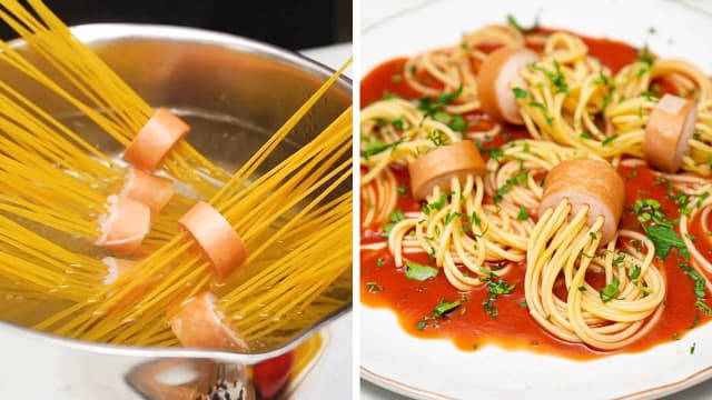 Szybkie i proste spaghetti z parówkami, które pokochasz Szybkie i proste spaghetti z parówkami, które pokochasz